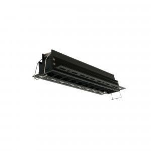 LED Einbaustrahler Gipskartonplatte - 20W - UGR18 - CRI90 - Schwarz, rechteckig - ausstellung, möbelhaus, laden