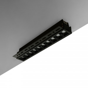 LED Einbaustrahler Gipskarton 20W UGR18 CRI90 Trimless schwarz, rechteckig, led einbauspots
