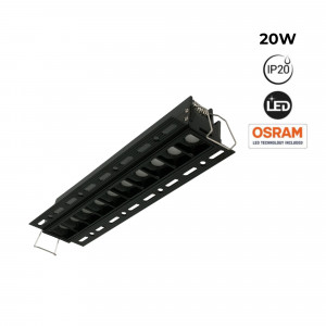 LED Einbaustrahler Gipskarton 20W UGR18 CRI90 Trimless rechteckige einbaulampe