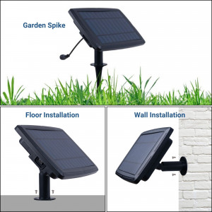 Solar Lichterkette outdoor - 25 x E27 LED Lampen - IP44 - 9,2 Meter - Solarmodul mit Erdspieß