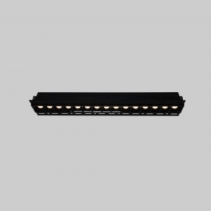 LED Einbauleuchte Gipskartonplatte - 30W - UGR18 - CRI90 - schwarz, rechteckig - museum