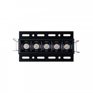 LED eckige Einbauleuchte Gipskartonplatte - 12W - UGR18 - CRI90 - Schwarz, led spots verteilen