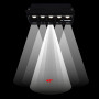 LED eckige Einbauleuchte Gipskartonplatte - 12W - UGR18 - CRI90 - schwarz, 45° Lichtaustritt