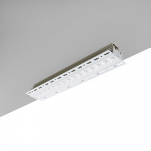 LED Einbaustrahler Gipskarton 30W UGR18 CRI90 Trimless weiß, einbau in rigipsdecke