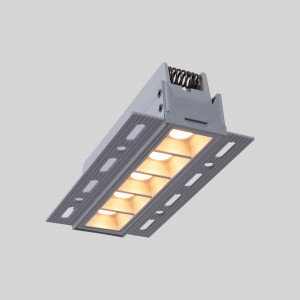 LED eckiger Einbaustrahler Gipskartonplatte - 12W - UGR18 - CRI90 - Weiß - blendfreie beleuchtung