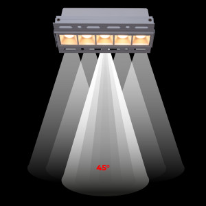 LED eckiger Einbaustrahler Gipskartonplatte - 12W - UGR18 - CRI90 - Weiß - 45° öffnungwinkel