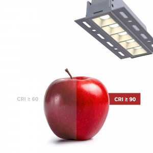 LED eckiger Einbaustrahler Gipskartonplatte - 12W - UGR18 - CRI90 - Weiß - naturgetreue farbwiedergabe