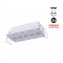 LED eckiger Einbaustrahler Gipskartonplatte - 12W - UGR18 - CRI90 - Weiß - deckeneinbauleuchte