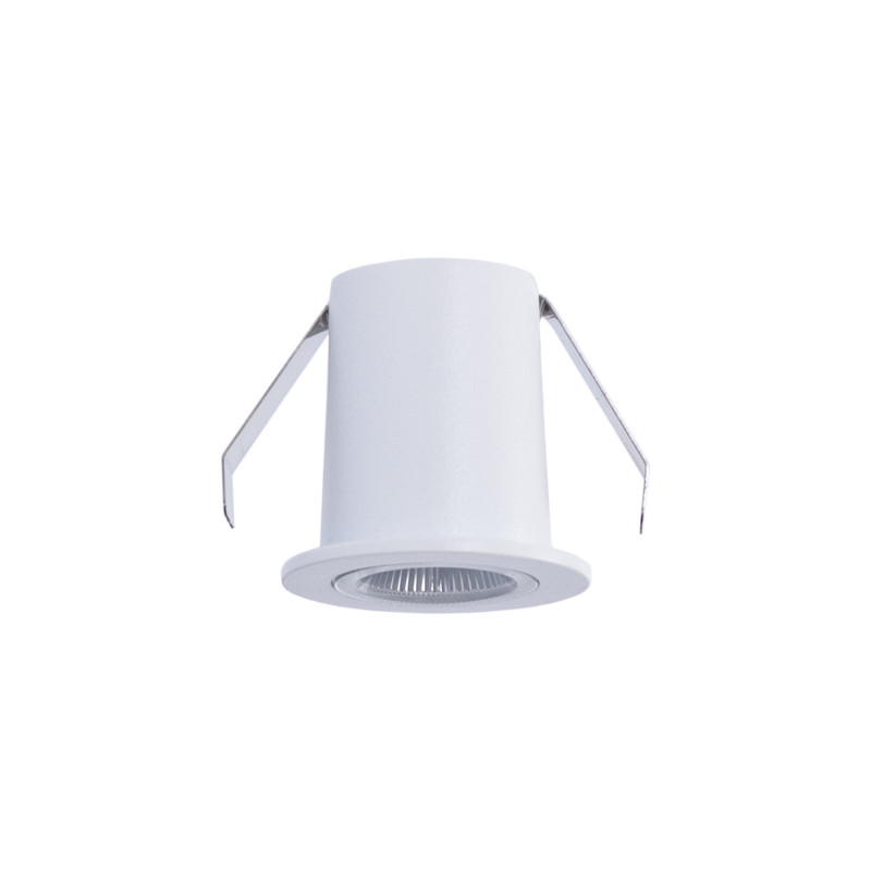2W LED Einbaustrahler - Osram LED - UGR18 - Ø 25mm Einbau - weiß, rund - einbauspot, einbaufedern