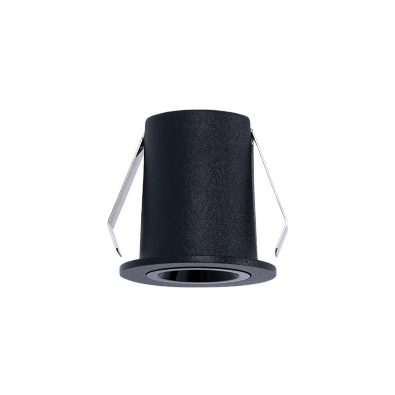 2W LED Einbaustrahler - Osram LED - UGR18 - Einbau Ø 25mm - rund, schwarz - einbaufedern