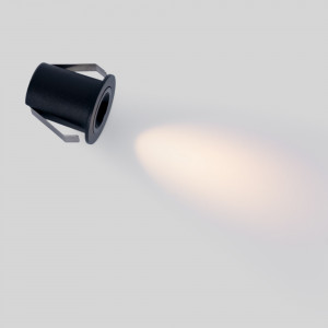 2W LED Einbaustrahler - Osram LED - UGR18 - Einbau Ø 25mm - rund, schwarz - gerichtetes licht