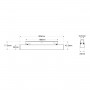 Opale Schienenleuchte für Magnetschienen CCT - 12W - Mi Light - Weiß - Abmessungen