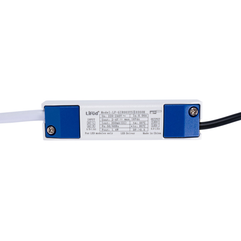 2W LED Einbaustrahler - Osram LED - UGR18 - Ø 25mm Einbau - weiß, rund - treiber enthalten