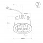 LED Einbauspot 8W, rund - Osram LED - UGR18 - Öffnung Ø 58mm - Weiß - led einbaustrahler abmessungen