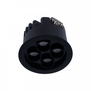 LED Einbauspot 8W, rund - Osram LED - UGR18 - Öffnung Ø 58mm - Schwarz - einbauspot einbaufedern
