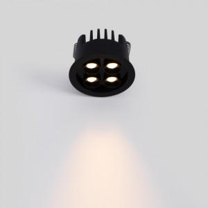LED Einbauspot 8W, rund - Osram LED - UGR18 - Öffnung Ø 58mm - Schwarz - led einbaustrahler flimmerfrei