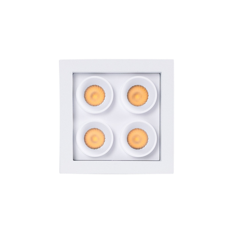 LED Einbaustrahler eckig 8W - Osram LED - UGR18 - 48x48mm Einbauöffnung - led einbauleuchte