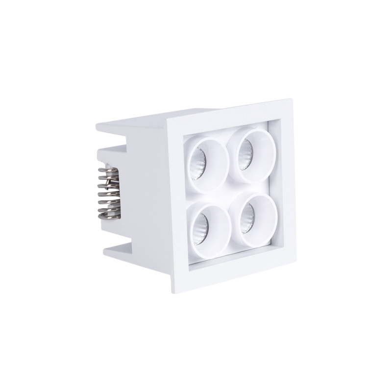 LED Einbaustrahler eckig 8W - Osram LED - UGR18 - 48x48mm Einbauöffnung - einbaufedern