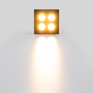 LED Einbaustrahler eckig 8W - Osram LED - UGR18 - 48 x 48 mm Einbauöffnung - warmes, gebündeltes licht