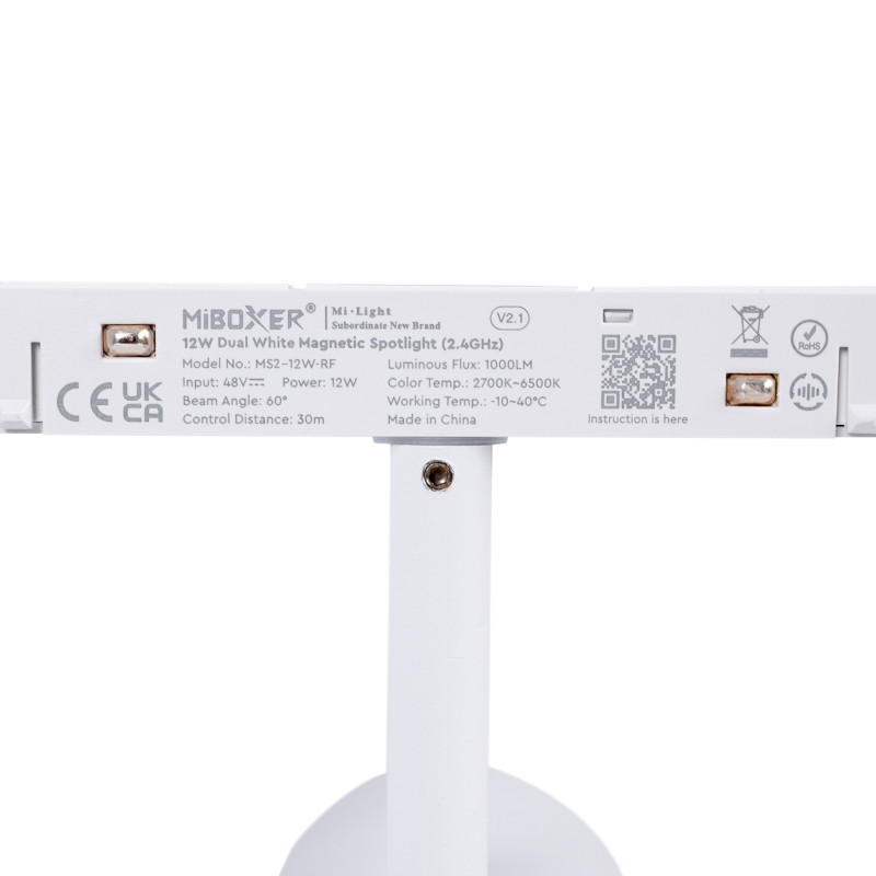 LED Strahler für Magnet Schienensystem RGB + CCT - 48V - 12W - MiLight - magnetschiene