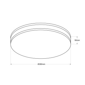 LED CCT Deckenleuchte mit Bewegungsmelder 24W Ø33cm IP65 abmessungen