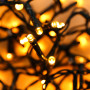 LED Vorhang 1,5m x 90cm - 100 Lichter Warmweiß - gartenbeleuchtung, warm, party, event