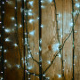 LED Vorhang 1,5m x 90cm - 100 Lichter Kaltweiß - led frostig, winterliches ambiente