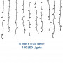 LED Vorhang 1,5m x 90cm - 100 Lichter Kaltweiß - hundert led leuchten