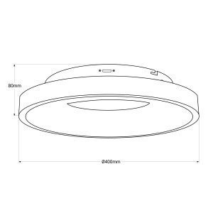 LED Deckenleuchte CCT 30W Philips Treiber ø40cm abmessungen