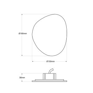 Wandleuchte aus Holz ECLIPSE 3, warm 8W abmessungen