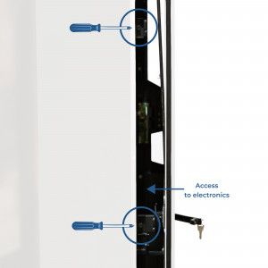 Outdoor Digital Signage Infostele LCD 55" Non-Touch Weiß digitalwerbung