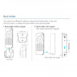 4 Zonen LED-Fernbedienung Einfarbig Touchrad SK-RT6 Skydance led dimmer mit wandhalterung