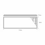 LED Backlit Panel Einbau 120x30cm 36W UGR22 Philips Treiber IP40 abmessungen