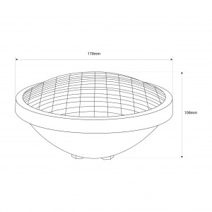 LED Unterwasserleuchte PAR56 12V AC 24W IP68 abmessungen