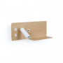 LED Wandleuchte TURIN mit USB, Doppelfunktion, Holz usb ladestation