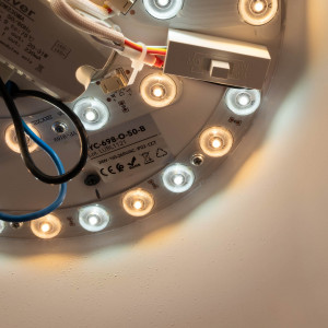 CCT LED Deckenleuchte 24W Holzoptik ø50cm neutrales licht