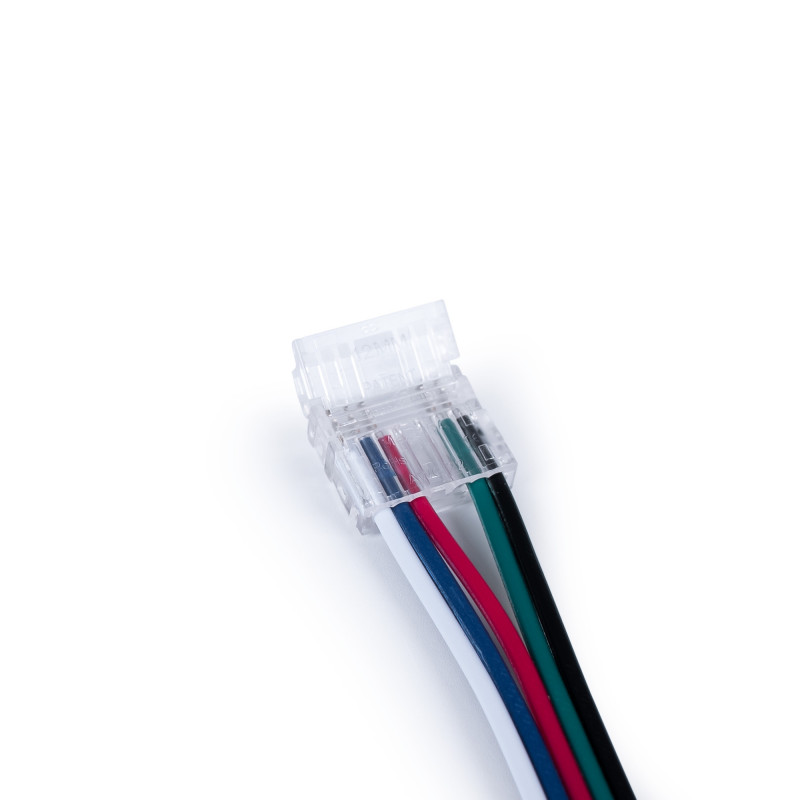 RGBW Schnellverbinder Hippo COB Streifen zu Controller 12mm 5-polig 24V wie led streifen anschliessen RGBW Schnellverbinder Hippo COB Streifen zu Controller 12mm 5-polig 24V wie led streifen anschliessen