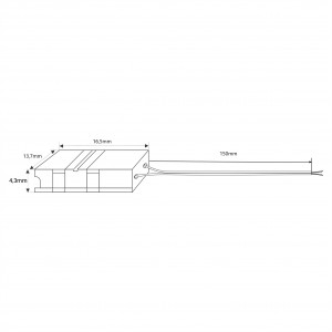 Platzsparender RGBW Schnellverbinder Hippo COB Streifen zu Controller 12mm 5-polig 24V abmessungen