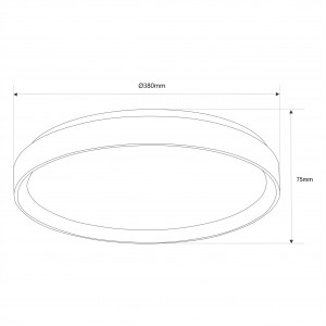 CCT LED Deckenleuchte in Holzoptik 24W Ø40cm abmessungen