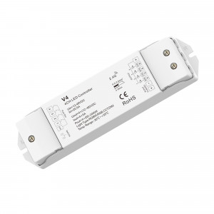 RGBW / RGB / CCT / Einfarbig Controller 12-48V DC, 20A (5A/Kanal) 2.4G PUSH-Dim Skydance led streifen steuern