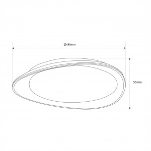 CCT LED Deckenleuchte in Holzoptik 24W Ø45cm abmessungen