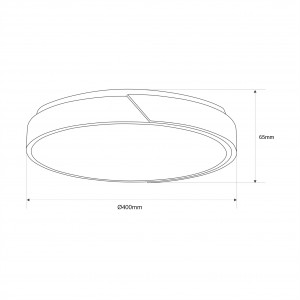 CCT LED-Deckenleuchte, Holz Polycarbonat, 24W ø40cm IP22 abmessungen