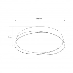 LED Deckenleuchte in Holzoptik CCT 36W ø50cm IP22 abmessungen