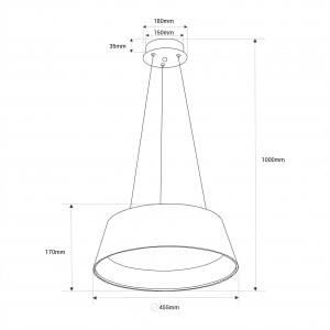 LED Pendelleuchte in Holzoptik CCT 24W ø46cm abmessungen