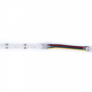 Hippo Schnellverbinder RGB + CCT COB an Kabel 12mm 6-polig 24V led streifen an kabel