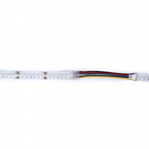 Hippo Schnellverbinder RGB + CCT COB an Kabel 12mm 6-polig 24V led streifen zu kabel