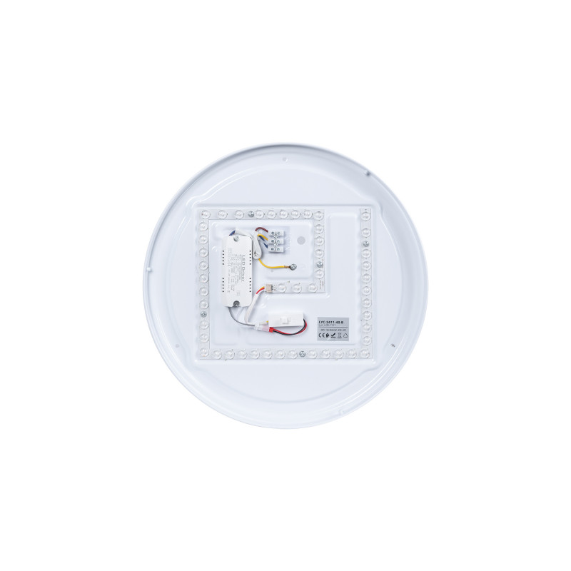 CCT LED-Deckenleuchte, Holz Polycarbonat, 24W ø40cm IP22 deckenleuchte aus holz