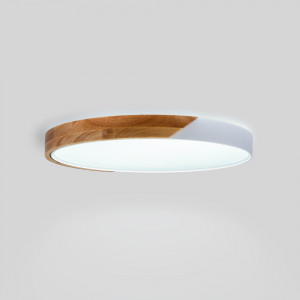 CCT LED-Deckenleuchte, Holz Polycarbonat, 36W ø50cm IP22 skandinavische lampen