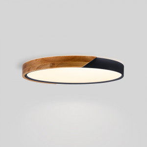 CCT LED-Deckenleuchte, Holz Polycarbonat, 36W ø50cm IP22 deckenleuchte wohnzimmer, modern