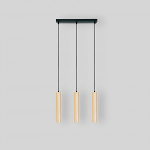 3-flammige minimalistische Pendelleuchte BILA 3, GU10 pendelleuchte gold